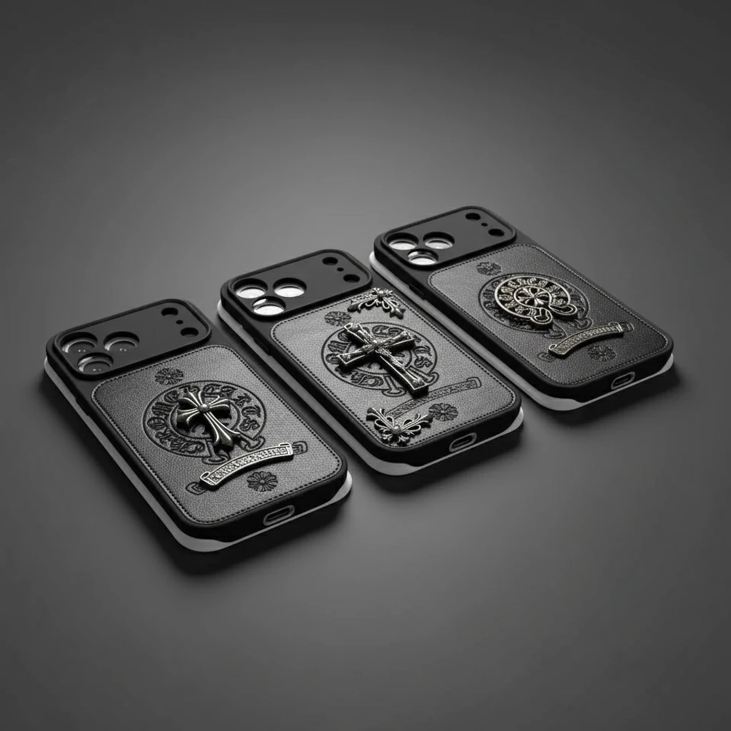 خرید قاب آِیفون chrome hearts مدل صلیب کوچک/ارسال فوری از شیک فانتزی