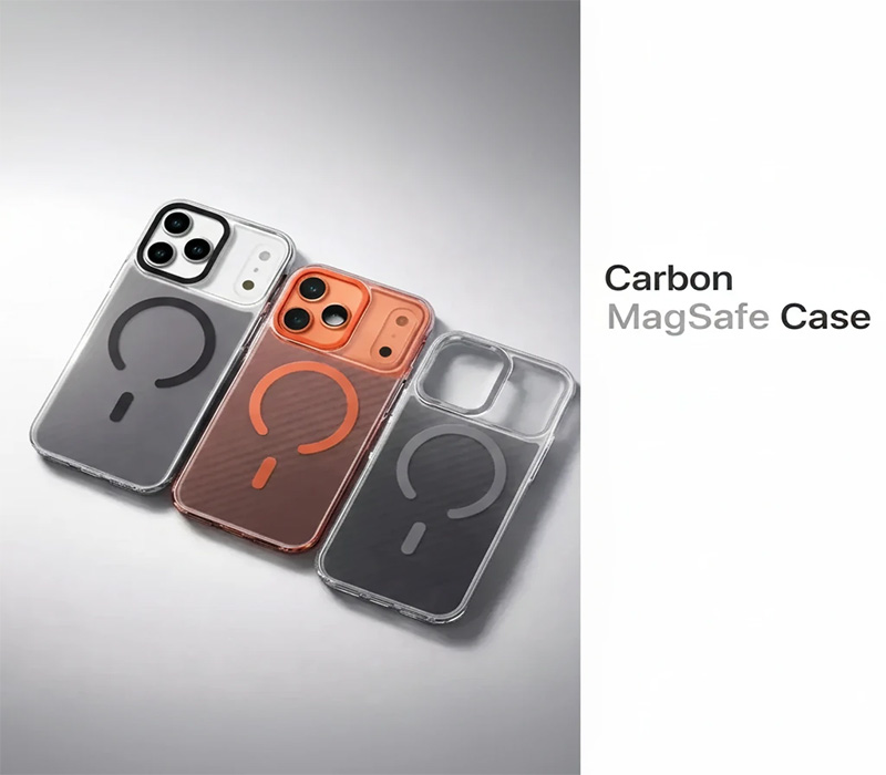 خرید قاب آیفون سری 17 مدل کربن مگ سیف دار/ارسال فوری از شیک فانتزی