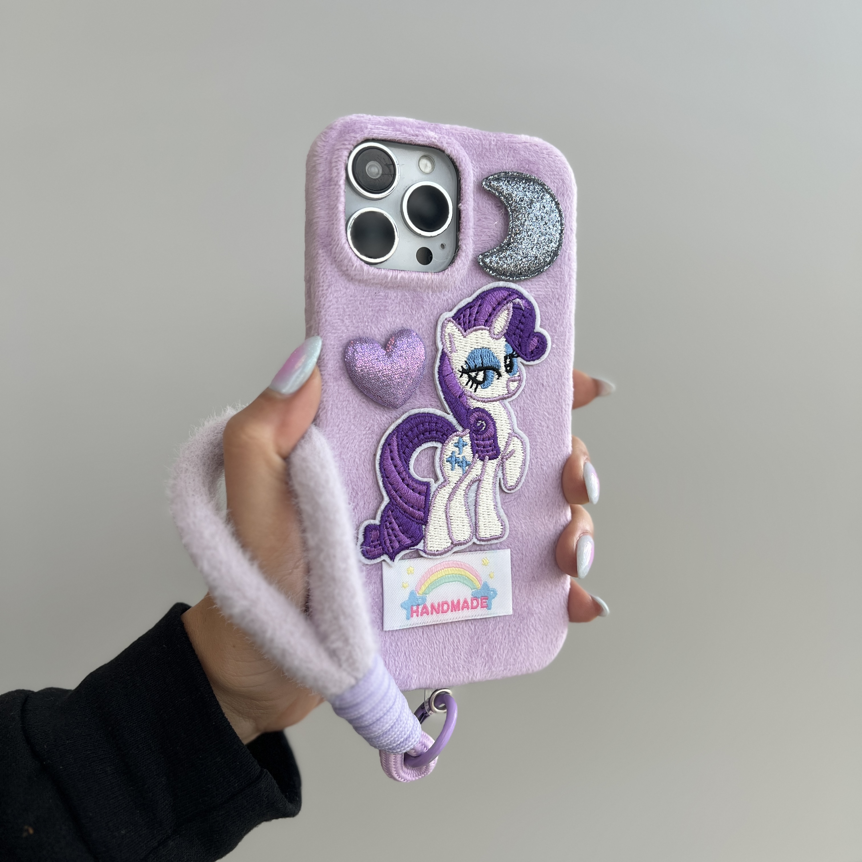 قاب گوشی آیفون مدل یونیکورن مخملی کد T