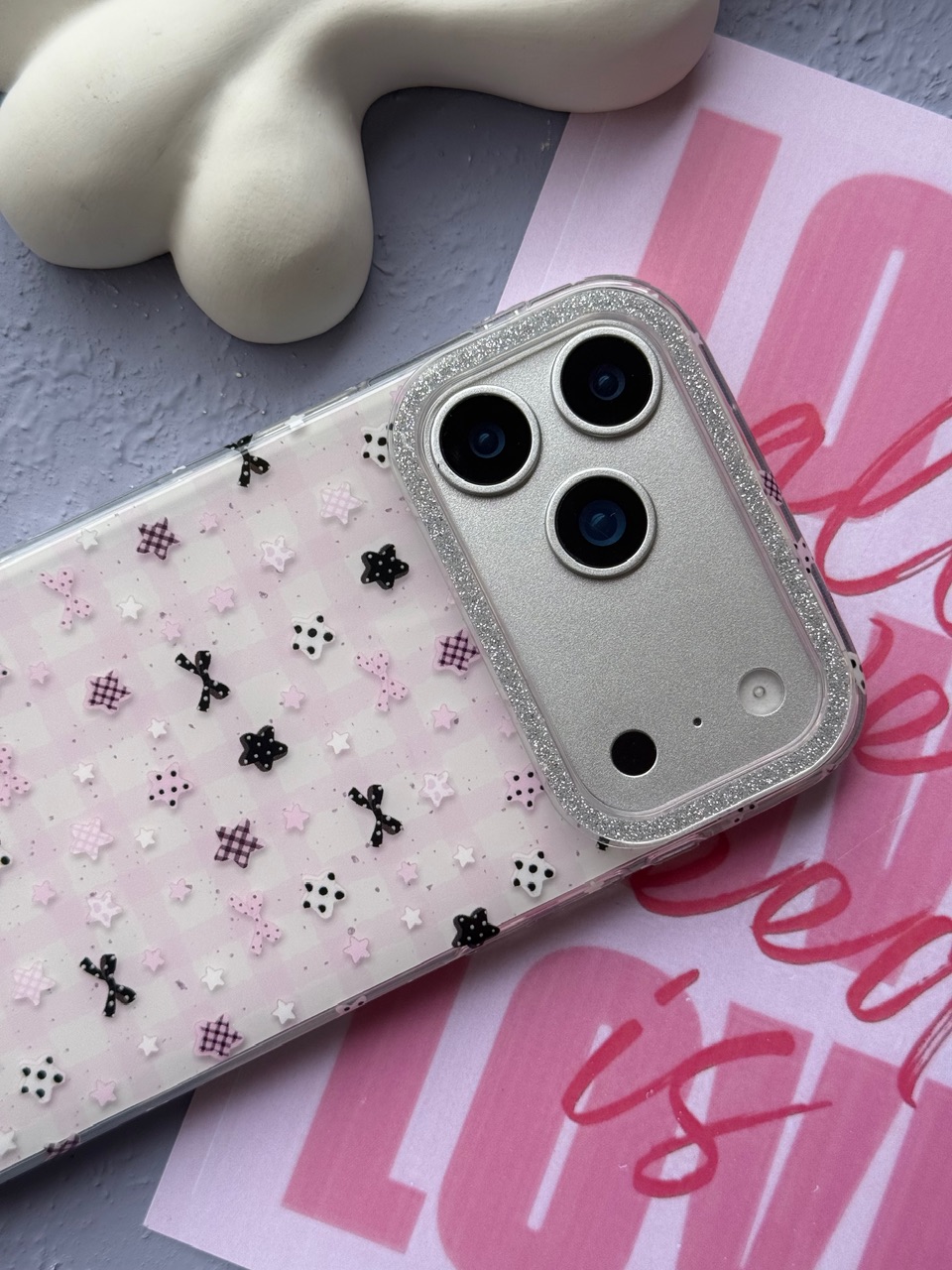 قاب آیفون مدل Kawaii Pink Star
