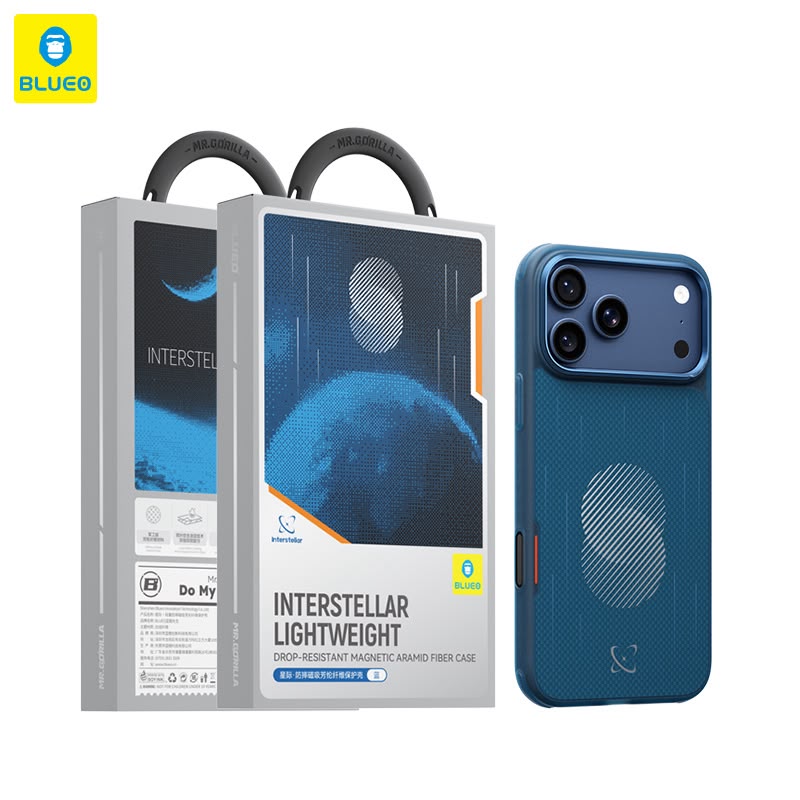 قاب گوشی برند بلو Blueo مدل Interstellar Light Weight  مگ سیف دار مناسب آیفون سری 17