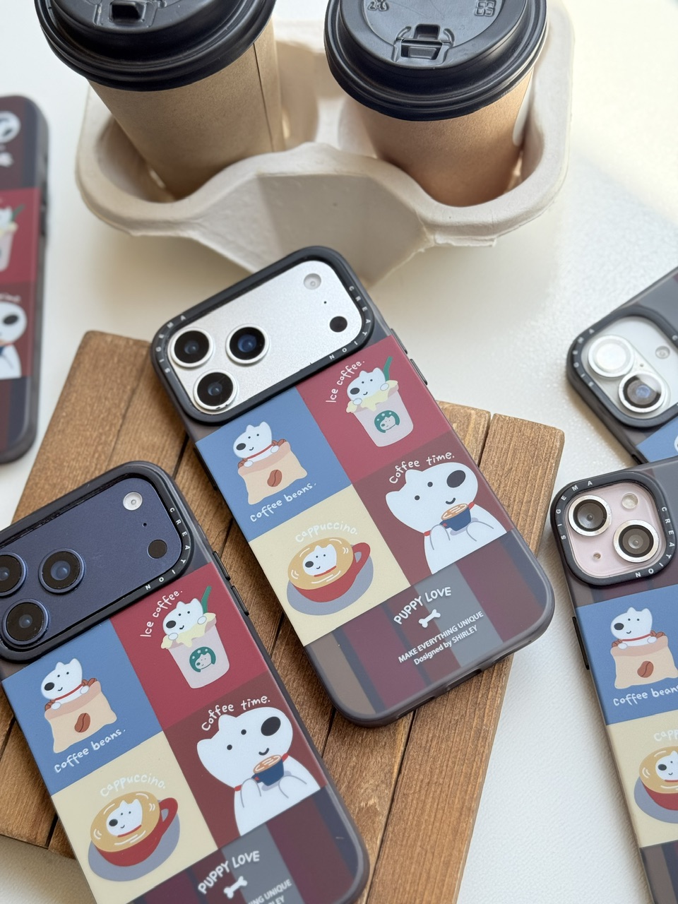 قاب گوشی طرح  Puppy Love Coffee مناسب آیفون