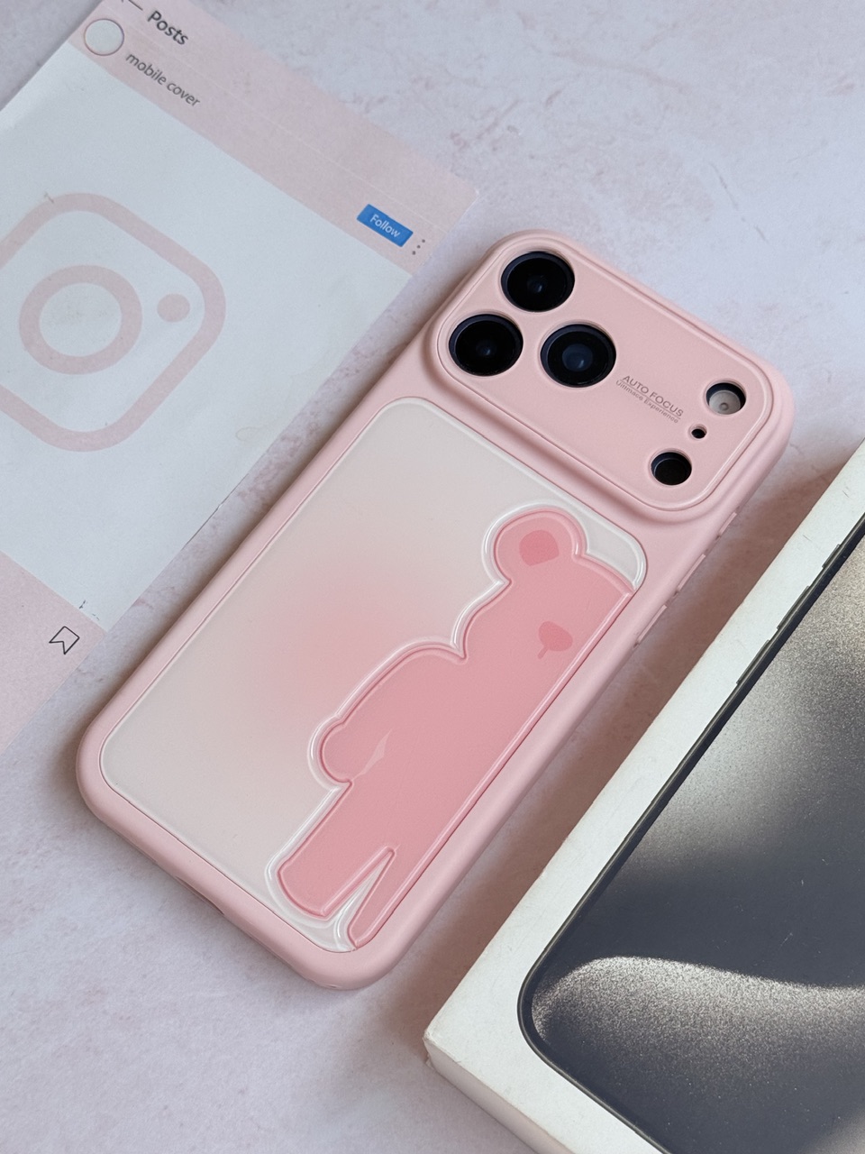 قاب گوشی مدل Kaws Lens دور سیلیکونی پشت قاب فول گلس مناسب آیفون